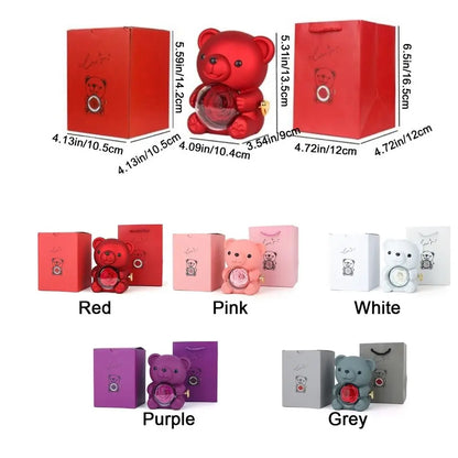 Rotating Hugging Bear Jewelry Box